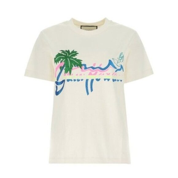 NWT Gucci Hawaii print T-shirt in white size M